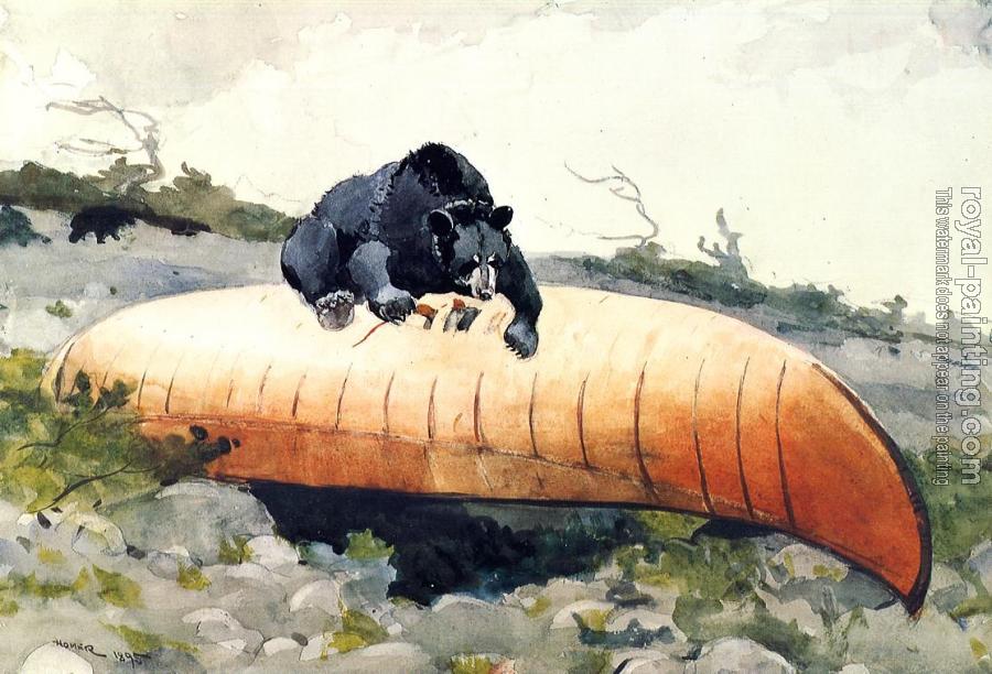 Winslow Homer : Bear and Canoe